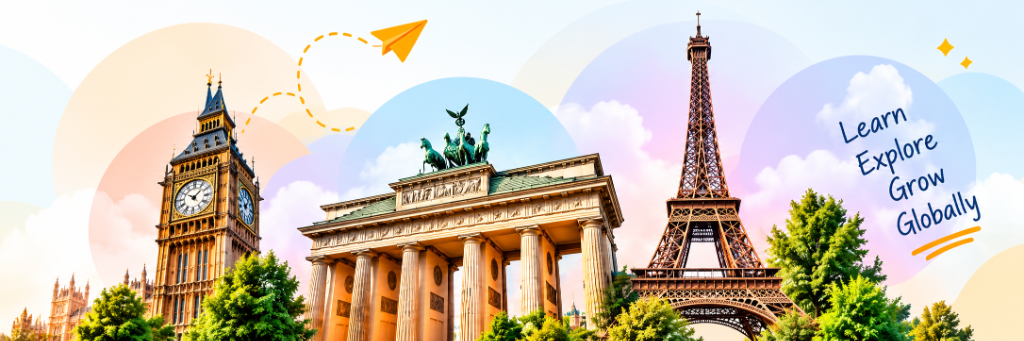 Big Ben, Brandenburg Gate and Eiffel Tower - Learn Explore Grow Globally